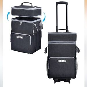 72-Can Large Rolling Cooler, Leakproof Insulated Soft Cooler Bag